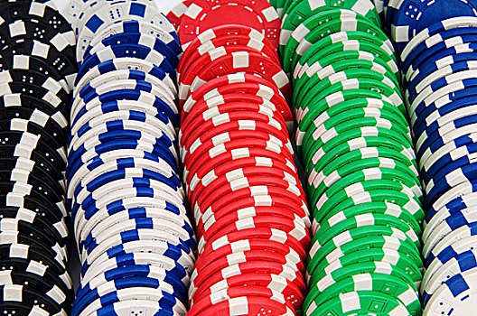 赌场,筹码,隔绝,白色背景