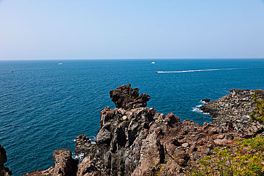 韓國濟(jì)州島柱狀節(jié)理