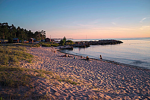 海滩,南方,瑞典