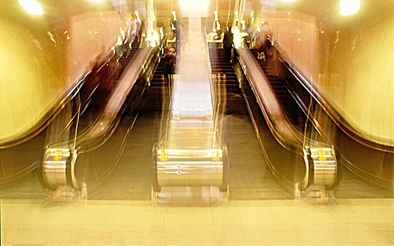 扶梯,大中央车站,纽约,美国
