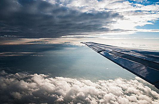 喷气客机,云,科罗拉多,美国