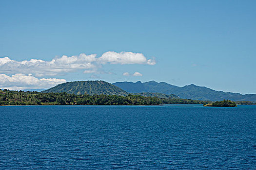 美拉尼西亚,巴布亚新几内亚,岛屿,火山,沿岸,风景,不活跃,火山口,大幅,尺寸