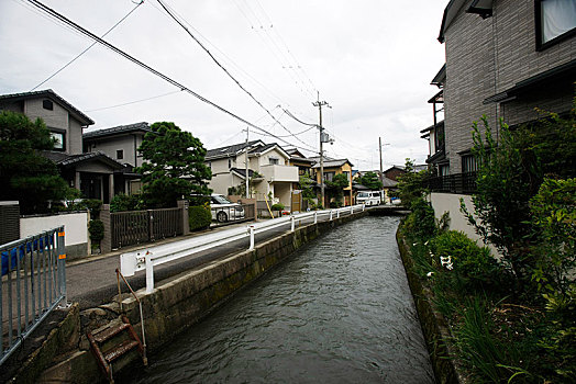 日本,岚山,民居