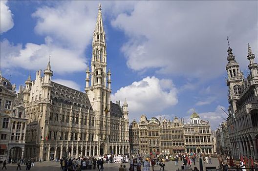 市政厅,大广场,世界遗产,布鲁塞尔,布拉班特,比利时,欧洲