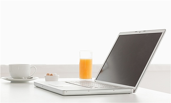 时髦,现代,笔记本电脑,桌子