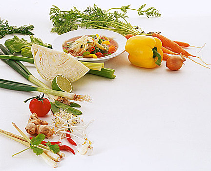 亚洲,卷心菜,汤,碗,蔬菜,白色背景,背景,留白