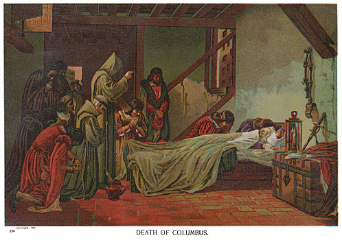 死亡,哥伦布,描绘