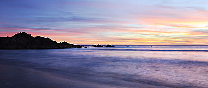 澳大利亚,海岸,石头,海洋,海滩,清晨