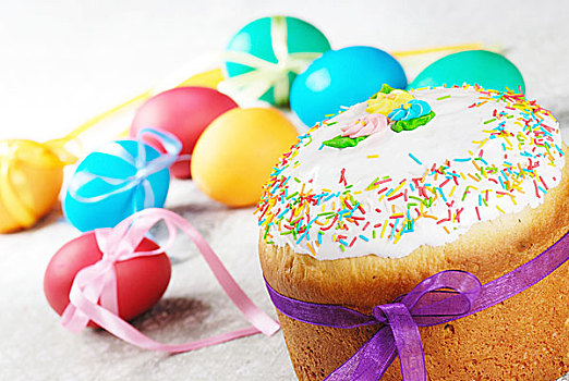复活节彩蛋,蛋糕,鲜明,背景