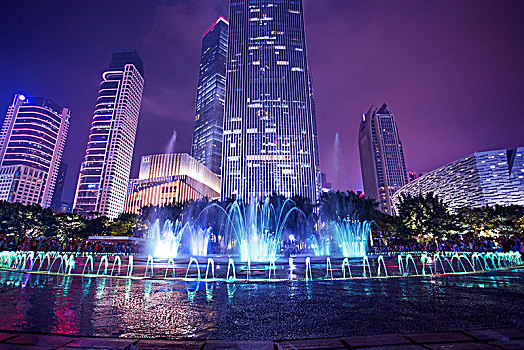 广州花城广场音乐喷泉