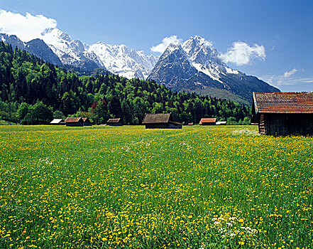 山,楚格峰,上巴伐利亚,德国,欧洲