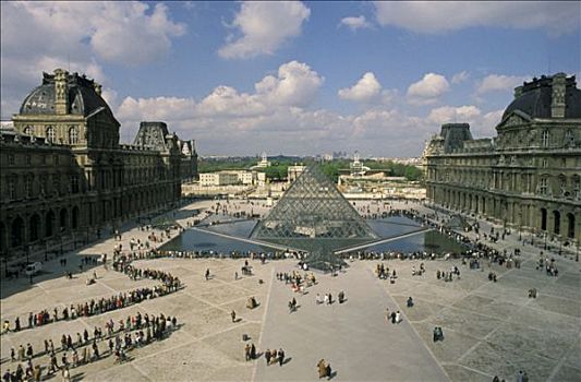 巴黎,金字塔,卢浮宫