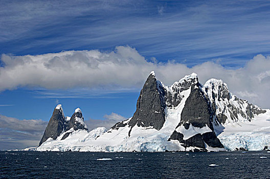 南极,南极半岛,雷麦瑞海峡,山峦