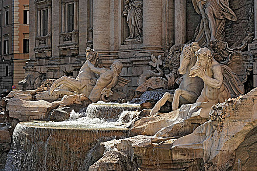 马,喷泉,罗马,拉齐奥,区域,意大利,欧洲