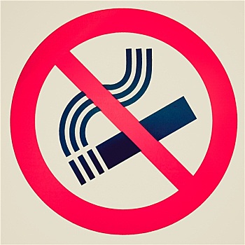 复古,看,禁止吸烟标志