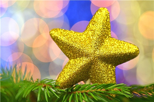圣诞装饰,金色,锦缎,星,背景