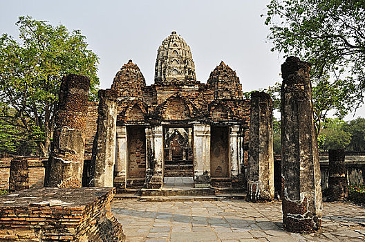 寺院,公园,素可泰,泰国