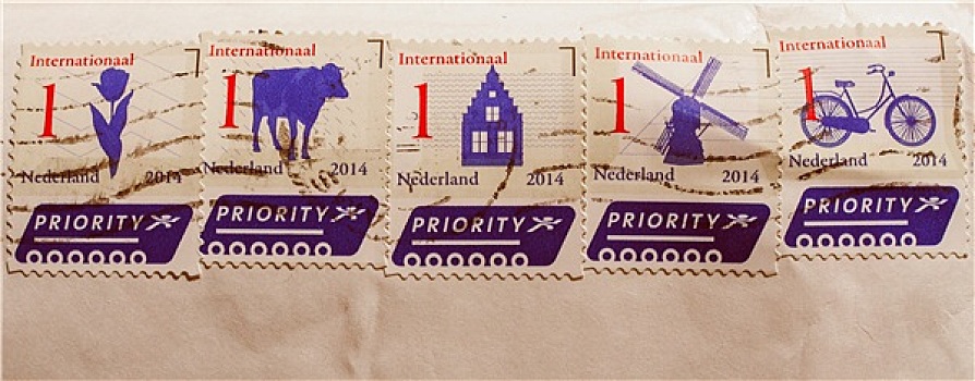 复古,看,邮件,邮票