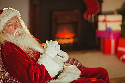 圣诞老人,放松,沙发