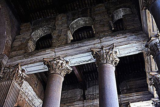 建筑细节,万神殿,罗马,拉齐奥,意大利
