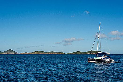 帆船,堤岸,英属维京群岛