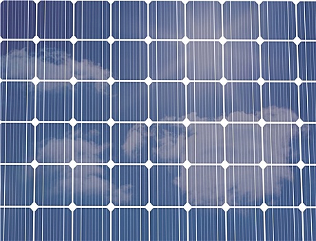 太阳能电池板,反射,阳光