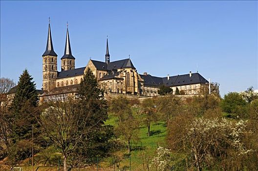 教堂,班贝格,上弗兰科尼亚,巴伐利亚,德国,欧洲
