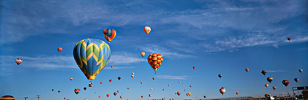 美国,新墨西哥,阿布奎基,热气球节,大幅,尺寸