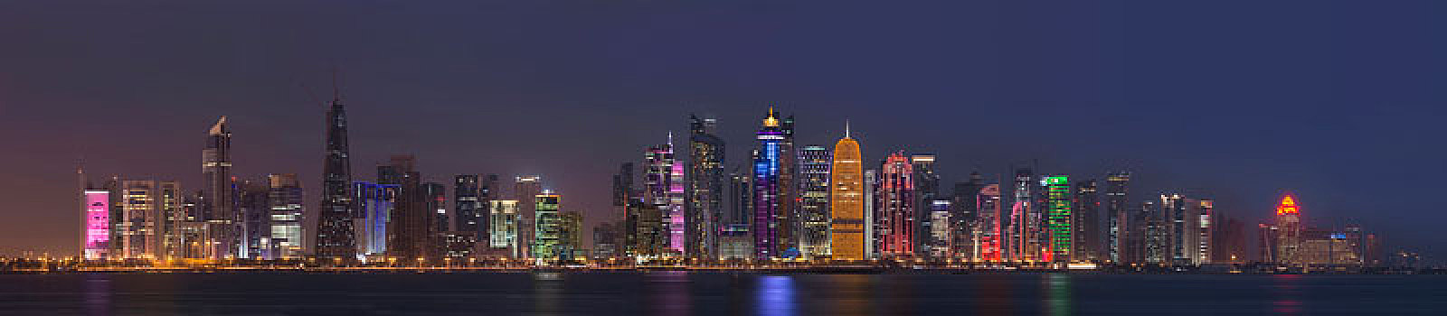 卡塔尔多哈夜景