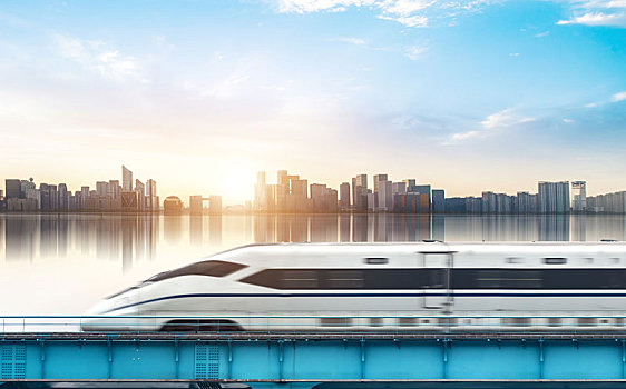 高速列車,市中,穿梭