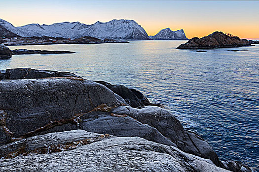 风景,海岸,靠近,挪威,欧洲