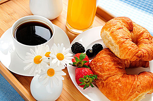 早餐,托盘,晴朗,早晨