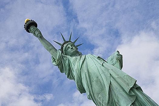 自由女神像,太阳,阳光,蓝天,纽约,美国,北方