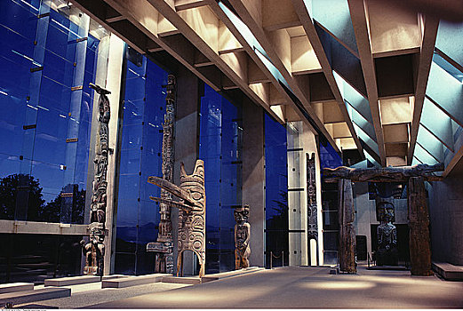 图腾柱,博物馆,人类,英属哥伦比亚大学,加拿大