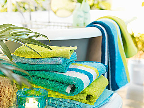 色彩,毛巾,浴室