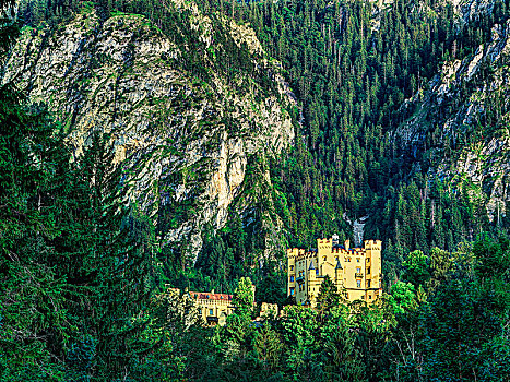 旧天鹅堡,城堡,史旺高,巴伐利亚,德国