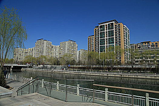 2016年3月25日北京东城区左安门南二环护城河旁城市建设