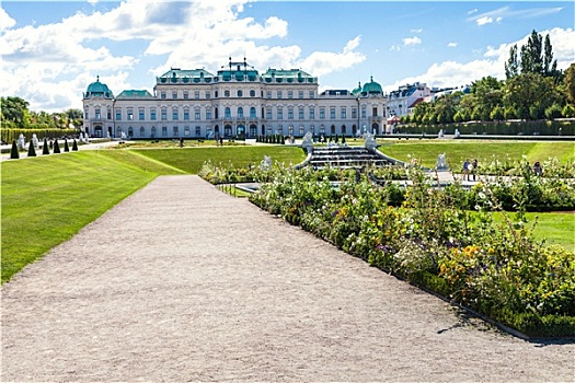 宫殿,观景楼,花园,维也纳