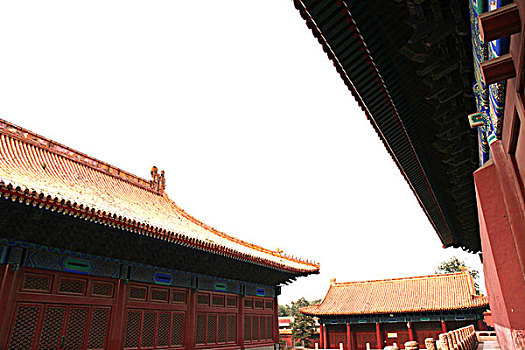 中国,北京,太庙,城墙,全景,蓝天