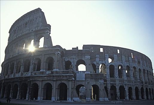 日出,一个,罗马式建筑,工程,意大利,拉齐奥,罗马