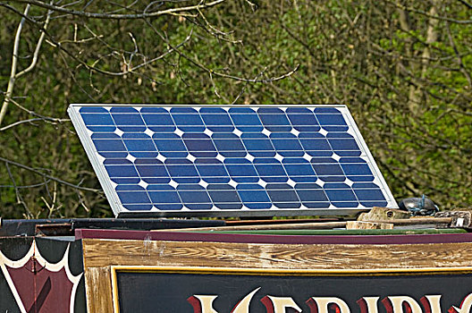 英格兰,北约克郡,太阳能电池板,狭窄,船
