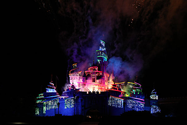 香港迪士尼城堡夜景