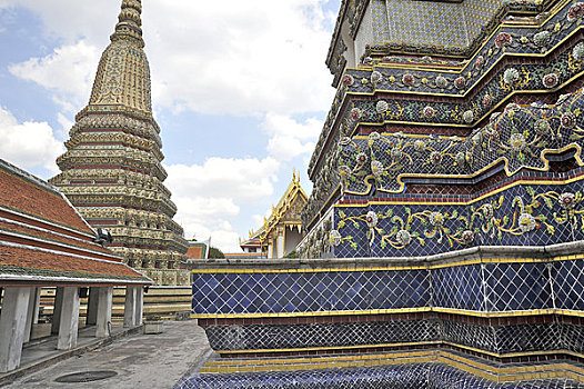 佛塔,庙宇,契迪,地区,曼谷,泰国