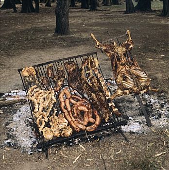 阿根廷,香肠,牛排,羊羔肉