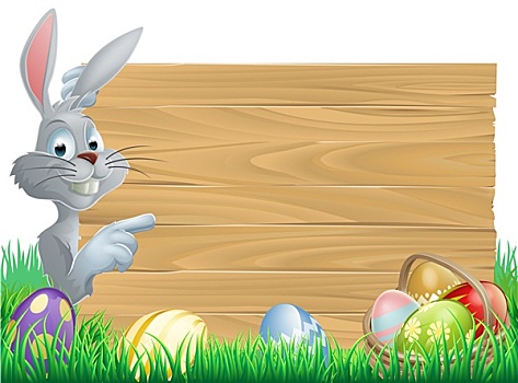 复活节兔子,蛋,标识
