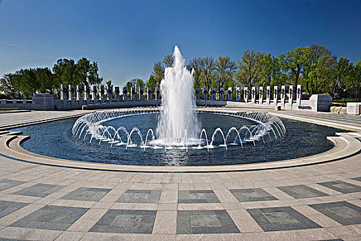 美国,华盛顿,喷泉,国家,世界大战,纪念