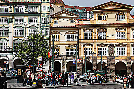 捷克共和国,布拉格,城镇广场,街景