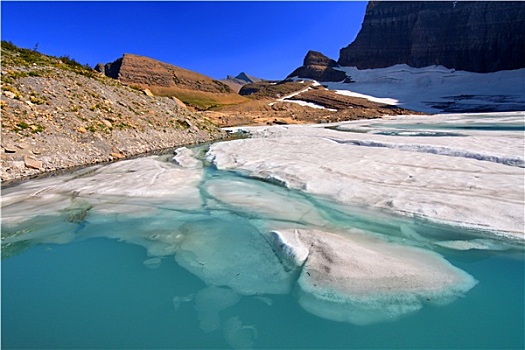 冰河,水塘,蒙大拿