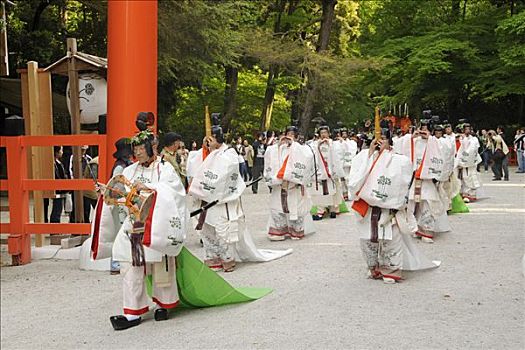 队列,山,仪式,京都,日本,亚洲