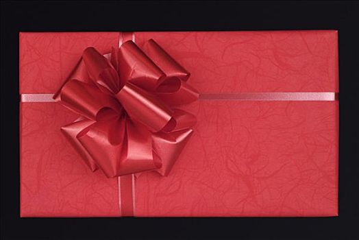 礼品包装,礼物,红色,纸,丝带